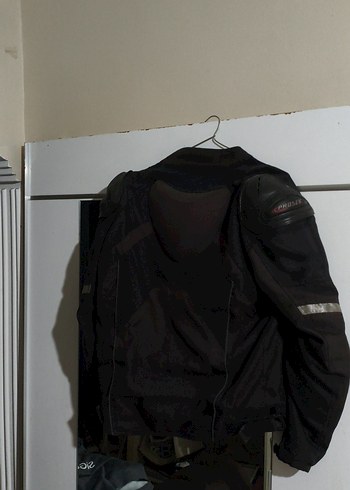 Siyah Deri Biker Ceket, Kemerli, motorsiklet ceketi - Görsel 4