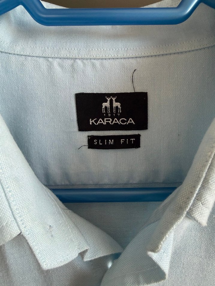 Mavi Pamuklu Uzun Kollu Erkek Gömlek - Görsel 3