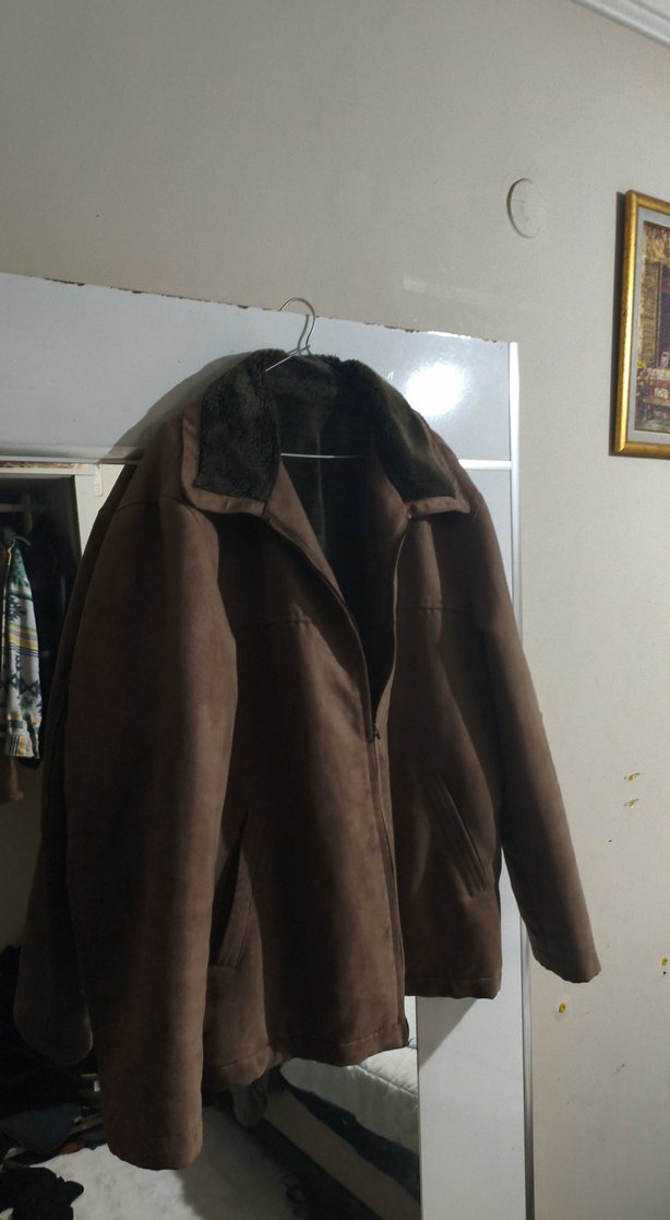 Kemerli Kahverengi Süet Erkek Ceket - Görsel 2