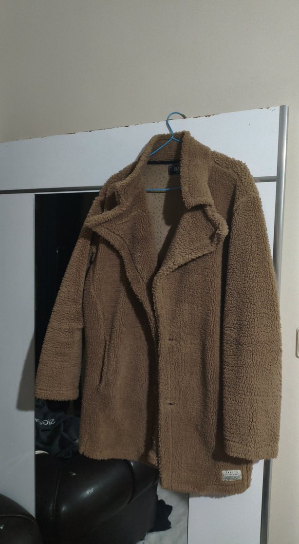 Düğmeli Kahverengi Erkek Kaban - Görsel 2