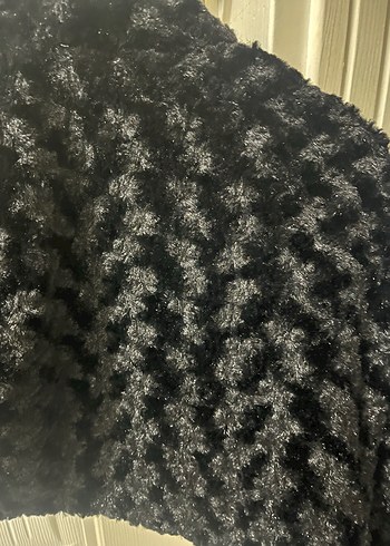 Siyah Kadın Kürk Detaylı Midi Ceket - Görsel 9