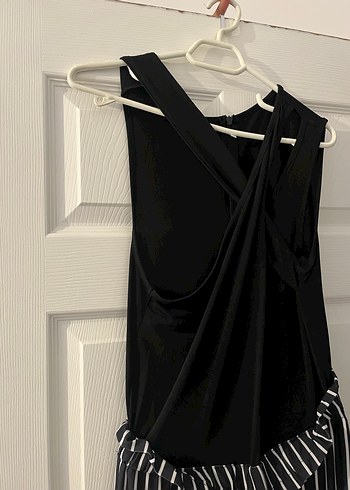 Siyah V Yaka Pilili Uzun Tulum - Görsel 5