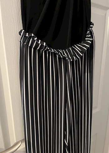 Siyah V Yaka Pilili Uzun Tulum - Görsel 3