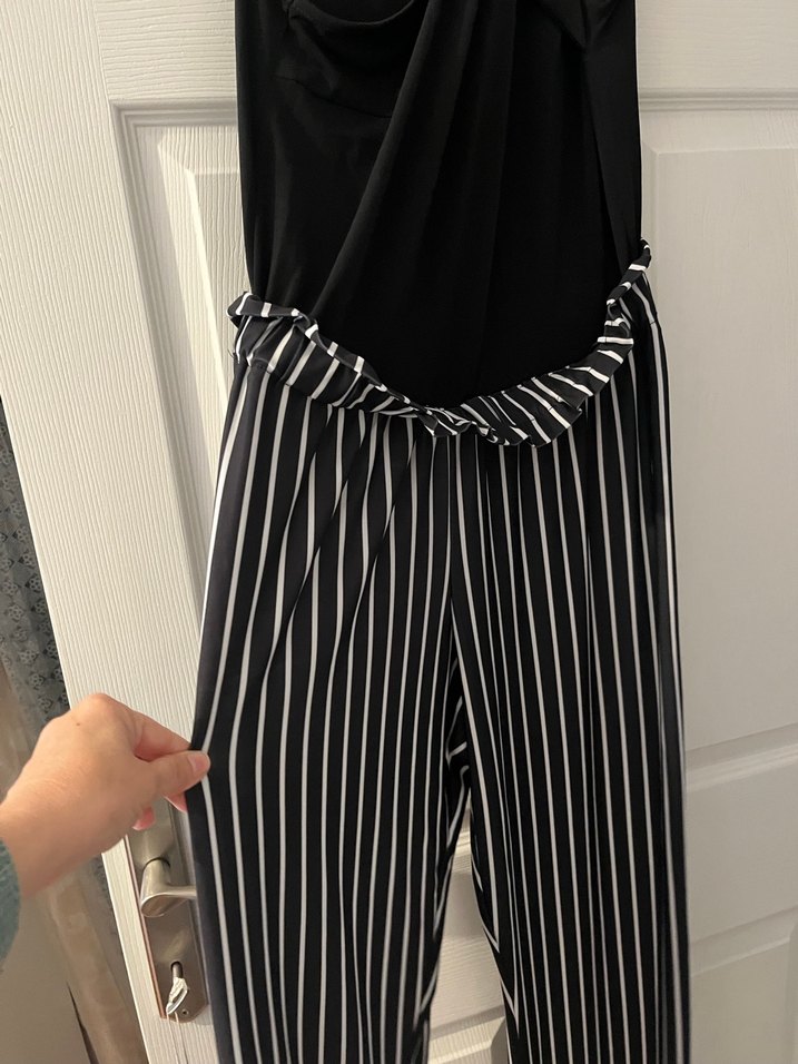 Siyah V Yaka Pilili Uzun Tulum - Görsel 2