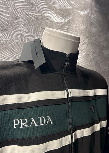 Prada Siyah Fermuarlı Erkek Ceket. - Görsel 5