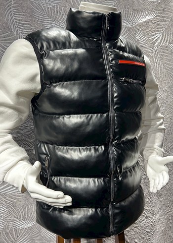 Prada, Fermuarlı Erkek Parlak Yelek - Görsel 4