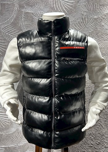 Prada, Fermuarlı Erkek Parlak Yelek - Görsel 3