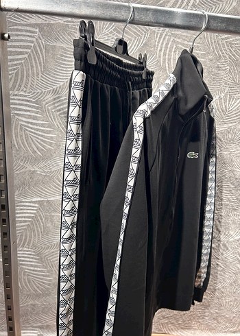 Lacoste Erkek Siyah Fermuarlı Eşofman Takımı - Görsel 4