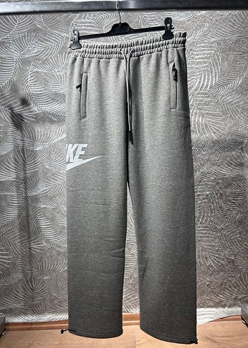 Nike Gri Rahat Kesim 3 iplik pamuklu Erkek Eşofman Altı - Görsel 2