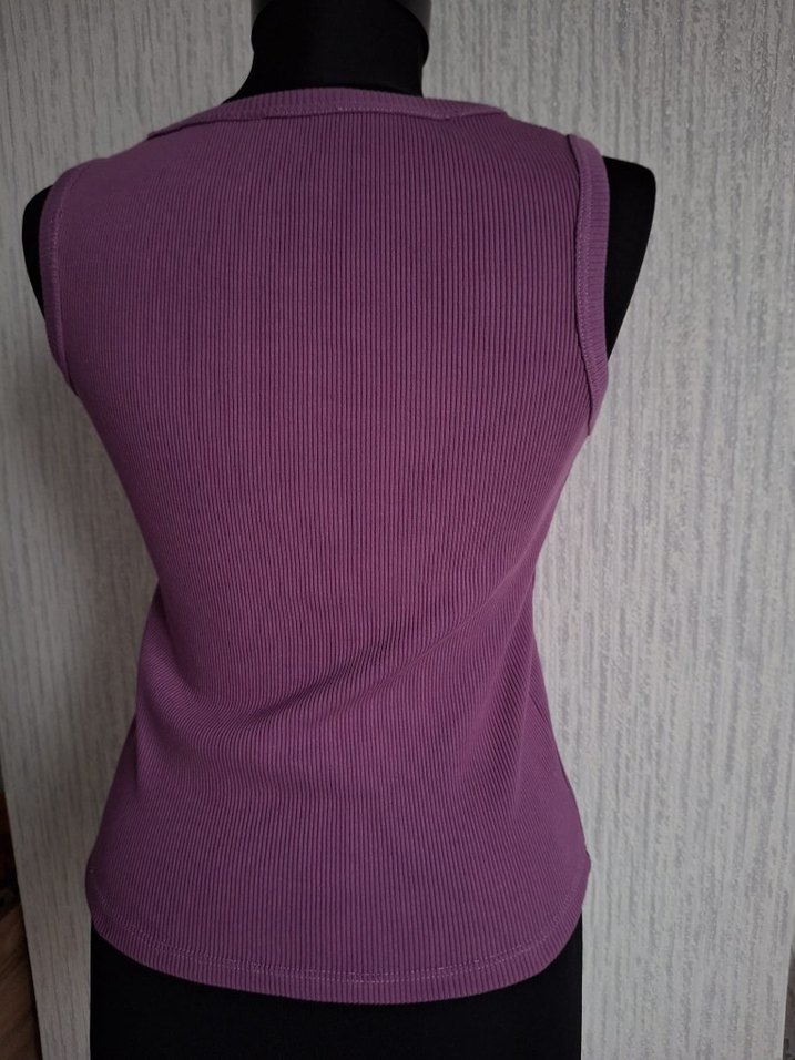 Mor Kadın Kolsuz Basic Atlet - Görsel 2