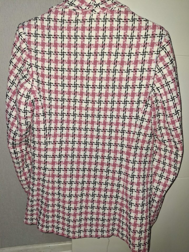 Pembe Desenli Kadın Blazer Ceket - Görsel 2