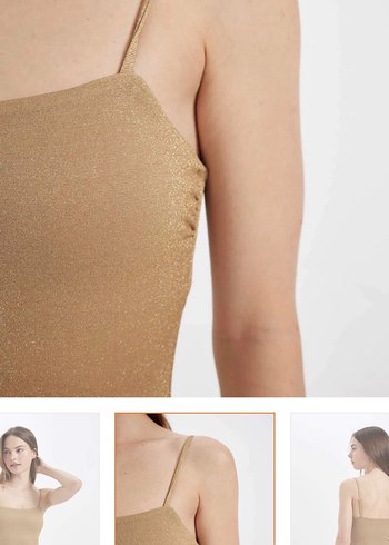 DeFacto Bej İnce Askılı Kadın Mayo - Görsel 3