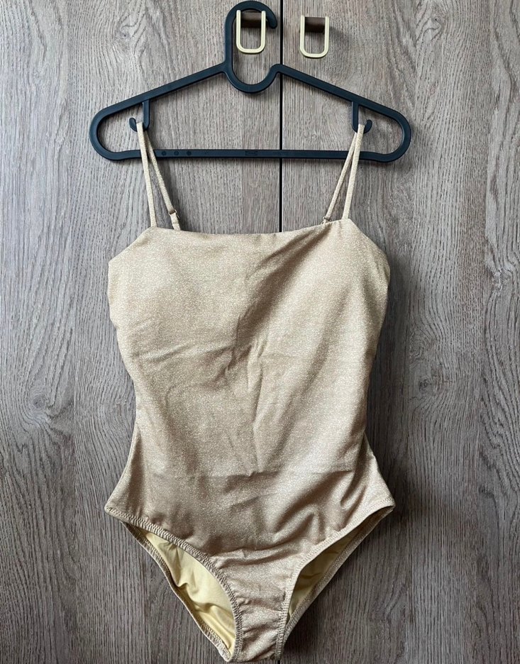 DeFacto Bej İnce Askılı Kadın Mayo - Görsel 4