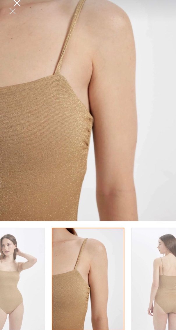 DeFacto Bej İnce Askılı Kadın Mayo - Görsel 3