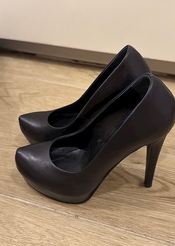 Siyah Platform Topuklu Stiletto Kadın Ayakkabı - Görsel 2