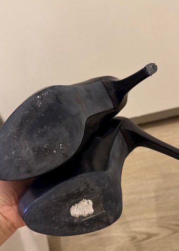 Siyah Platform Topuklu Stiletto Kadın Ayakkabı - Görsel 3