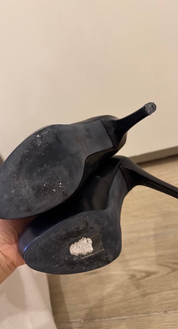 Siyah Platform Topuklu Stiletto Kadın Ayakkabı - Görsel 3