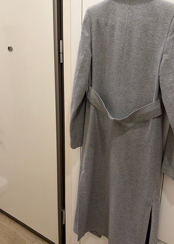 Gri Uzun Düğmeli Kaban - Görsel 3