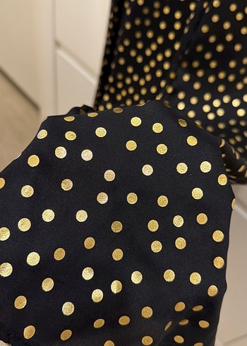 Uzun Kollu Puantiyeli Kadın Elbise - Görsel 2