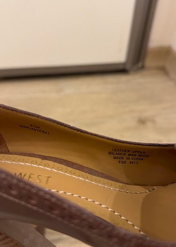 Nine West Kahverengi Deri topuklu ayakkabı - Görsel 4