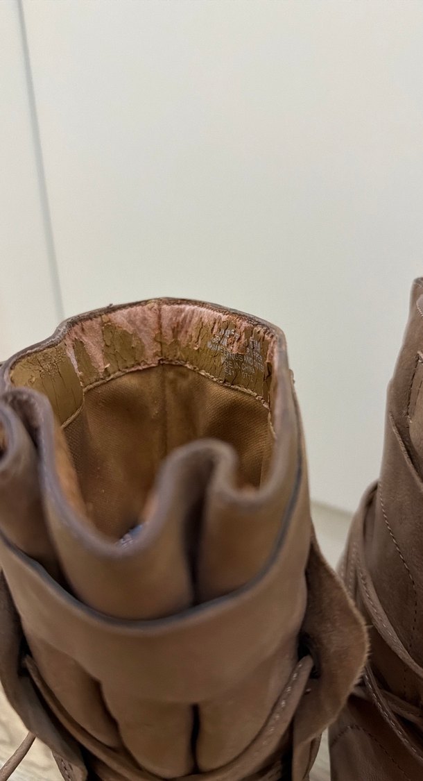 Bej Süet Dolgu Topuklu Kadın Bot - Görsel 5