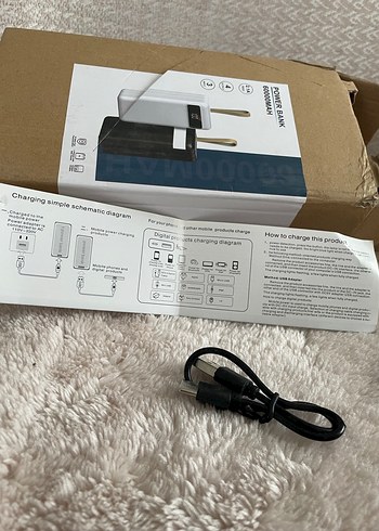 60000mAh Kapasiteli Beyaz Power Bank - Görsel 3