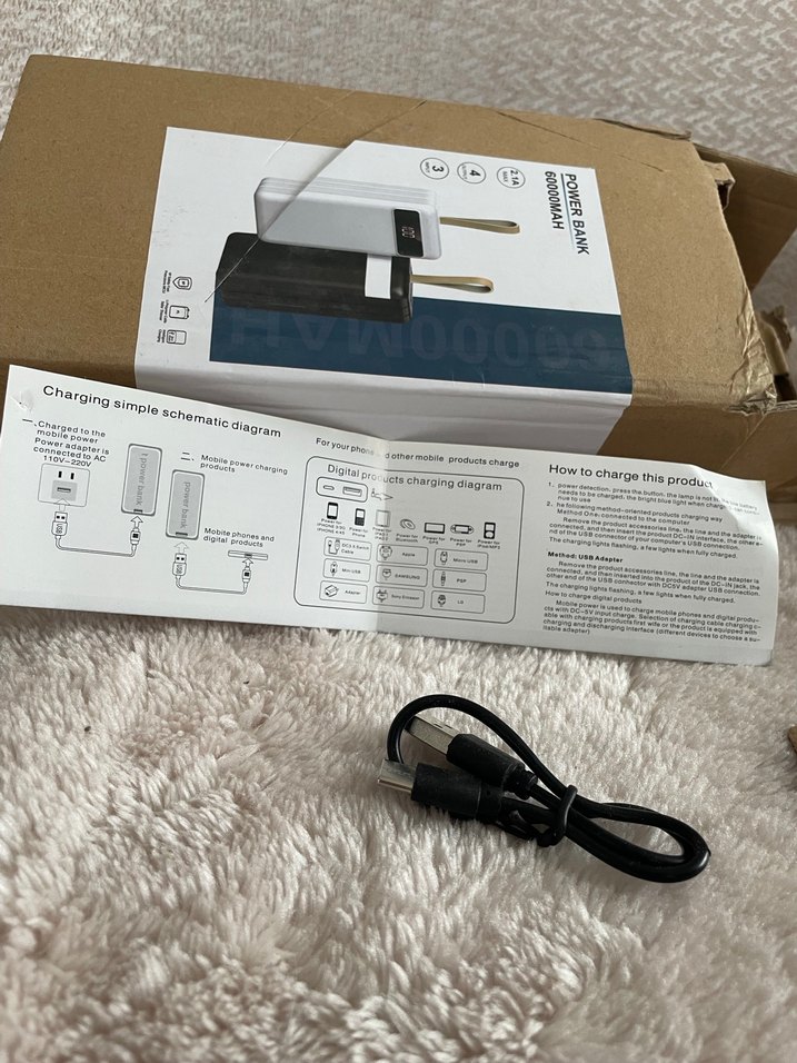 60000mAh Kapasiteli Beyaz Power Bank - Görsel 3