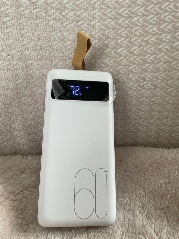 60000mAh Kapasiteli Beyaz Power Bank - Görsel 2