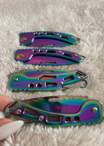 Çok Renkli Çok Amaçlı Katlanır Bıçak Seti - Görsel 2