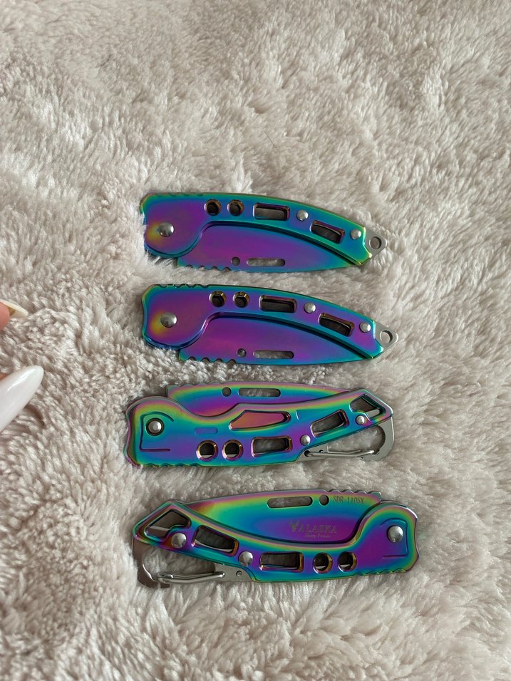 Çok Renkli Çok Amaçlı Katlanır Bıçak Seti - Görsel 3