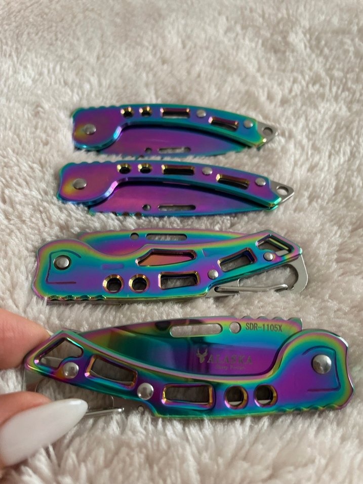 Çok Renkli Çok Amaçlı Katlanır Bıçak Seti - Görsel 2