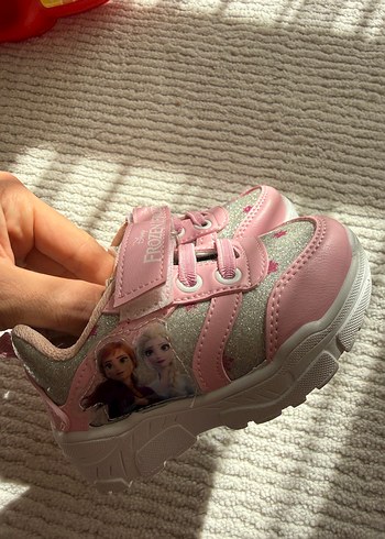 Kız Çocuk Pembe Velcro Spor Ayakkabı - Görsel 2