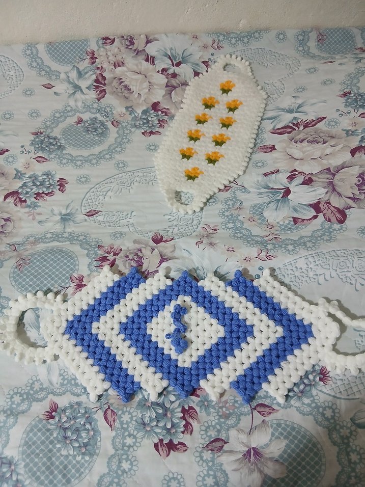 Renkli Örgü Banyo bezi - Görsel 5