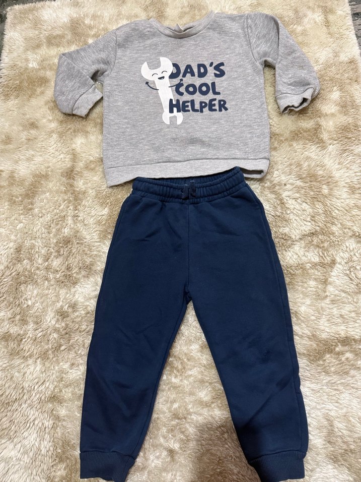 Gri Baskılı Erkek Bebek Takımı - Görsel 2