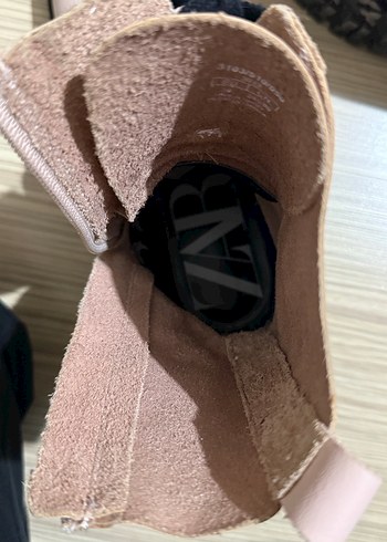 Pembe Süet Bağcıklı Blok Topuklu Bot - Görsel 3