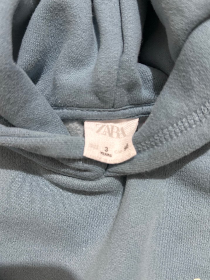 Erkek Kapüşonlu Mavi Sweatshirt - Görsel 2