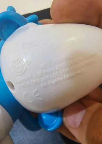 Mavi Şirin Figür Oyuncak Sakar Şirin Burger king 2017 - Görsel 2