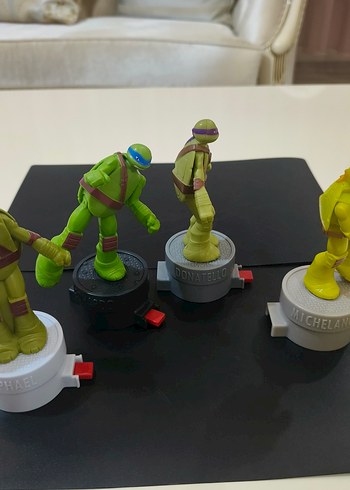 Ninja Kaplumbağalar Aksiyon Figürleri Burger King 2017 Tam set - Görsel 2