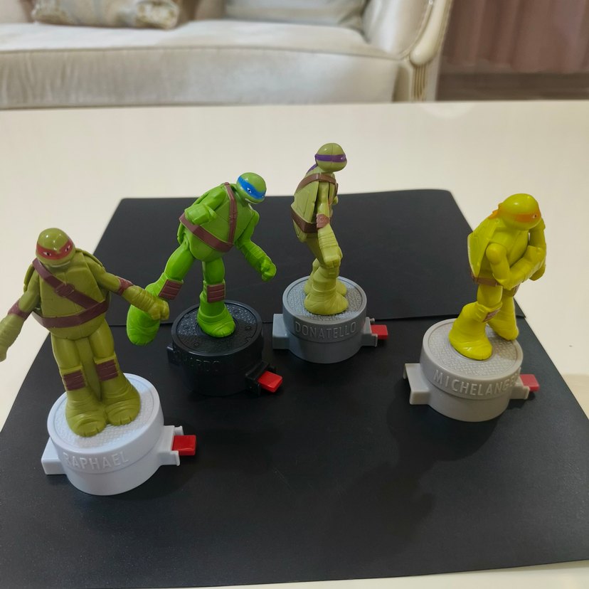Ninja Kaplumbağalar Aksiyon Figürleri Burger King 2017 Tam set - Görsel 2