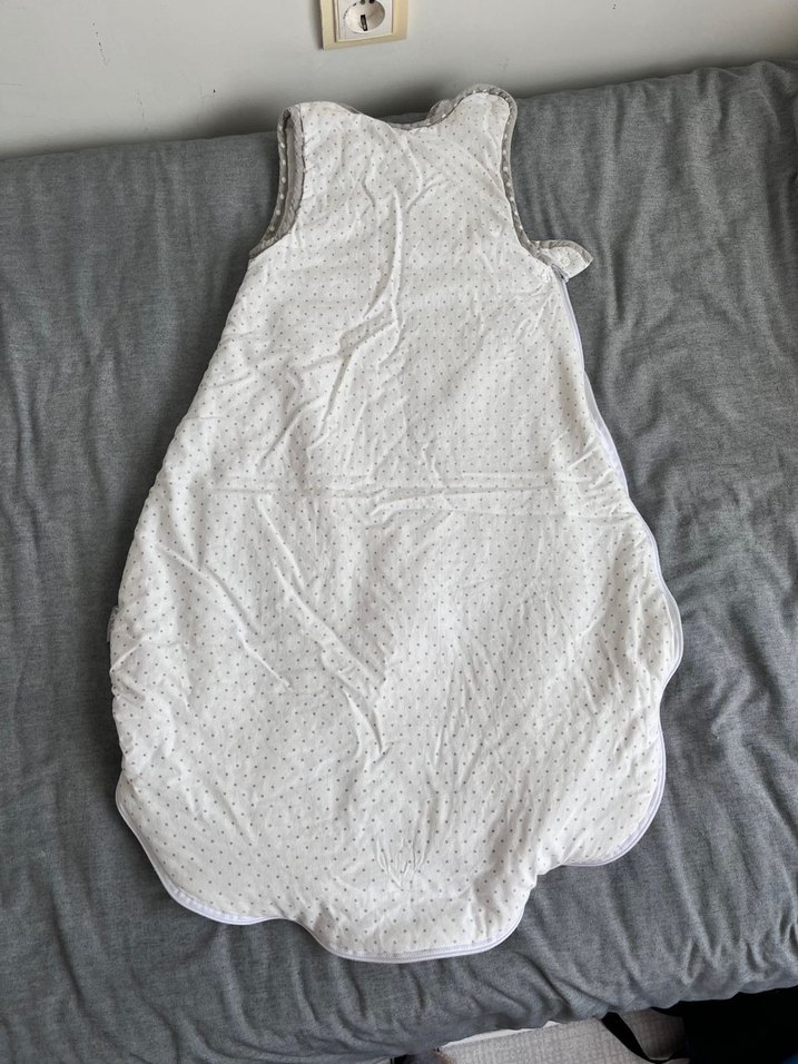 Pamuklu Gri Desenli Bebek Uyku Tulumu - Görsel 3