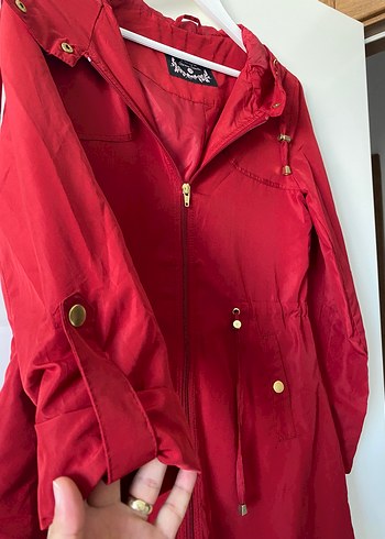 Kapüşonlu Yağmurluk Fermuarlı - Görsel 3