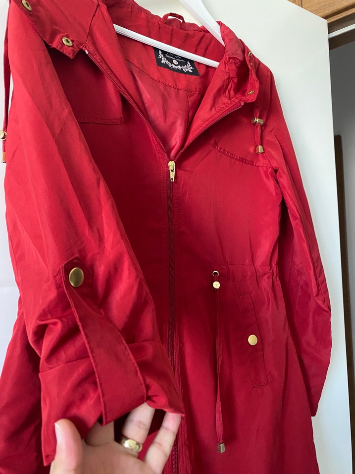 Kapüşonlu Yağmurluk Fermuarlı - Görsel 3