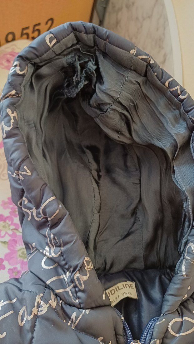 Kız Çocuk Kapüşonlu Fermuarlı Baskılı Mont - Görsel 3