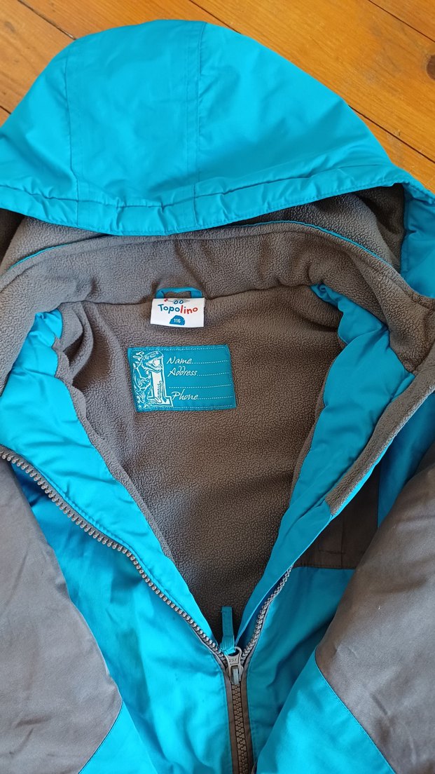 Mavi Gri Fermuarlı Erkek Çocuk Mont - Görsel 3