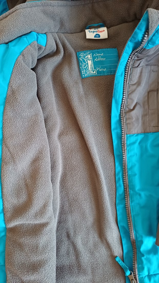 Mavi Gri Fermuarlı Erkek Çocuk Mont - Görsel 2