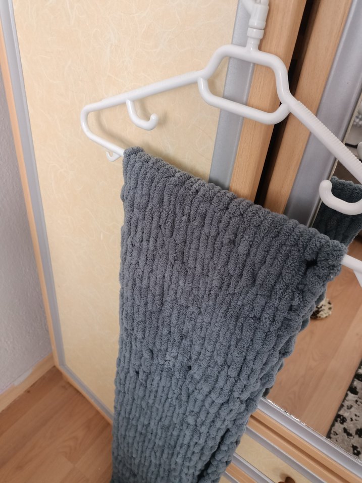 Gri Kadın Örgü atkı şal - Görsel 3