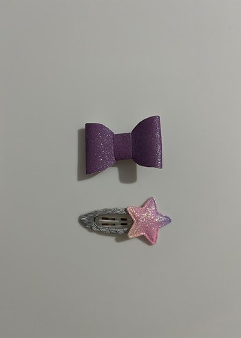 Çocuklar için Mor Fiyonk ve Yıldız Toka Seti - Görsel 2