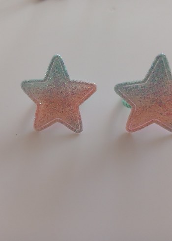 Çocuklar için Parlak Yıldız Saç Tokaları - Görsel 5