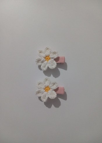 Papatya Örgü Objeli Toka - Görsel 2