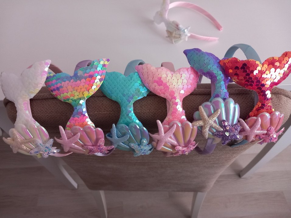 Renkli Pullu Deniz Kızı Taç - Görsel 2